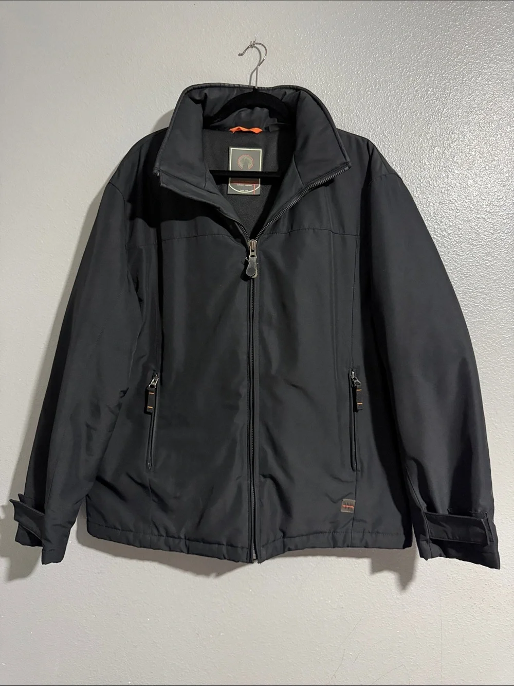 Weatherproof Men's Black Full-Zip Windbreaker Jacket